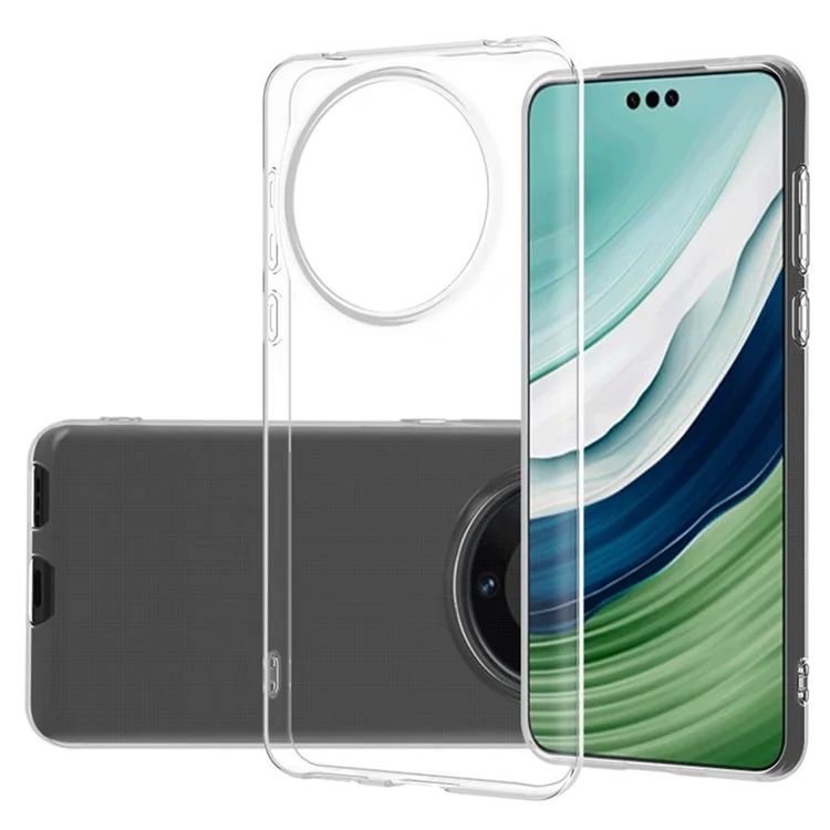 For Huawei Mate 60 Pro Super Thin TPU Phone Shell Transparent Phone Case Cover (Big Rear Lens Hole)