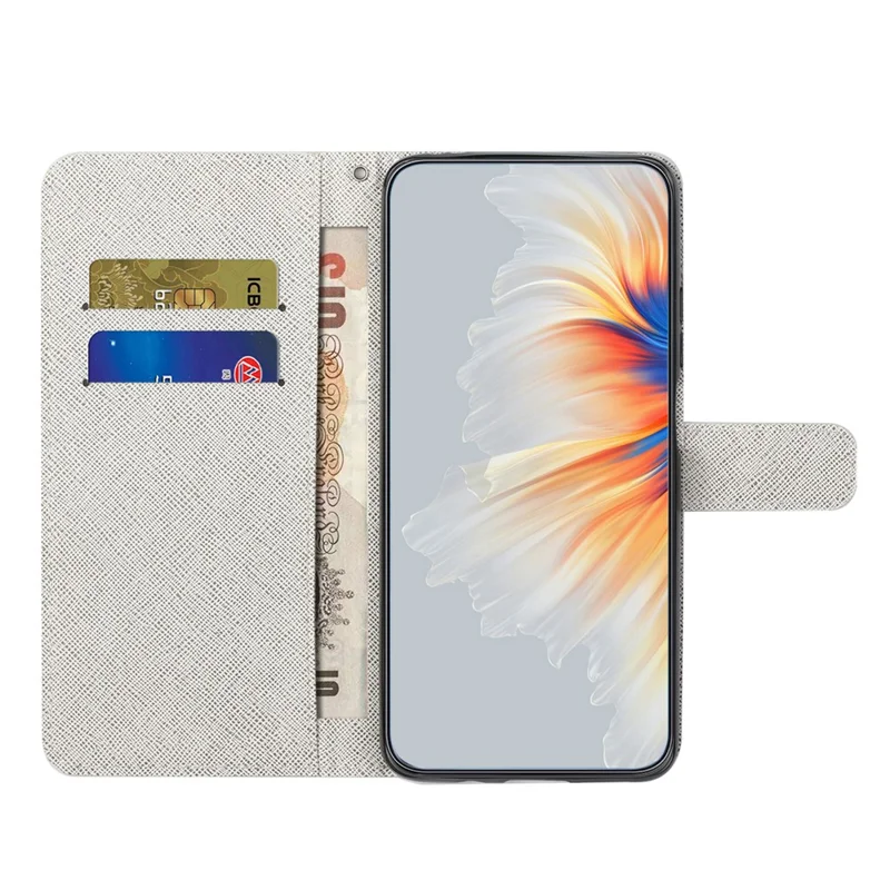 For Motorola Moto G14 4G 3D Pattern Printing Leather Phone Case Stand Wallet Cover with Strap - Cat and Tree