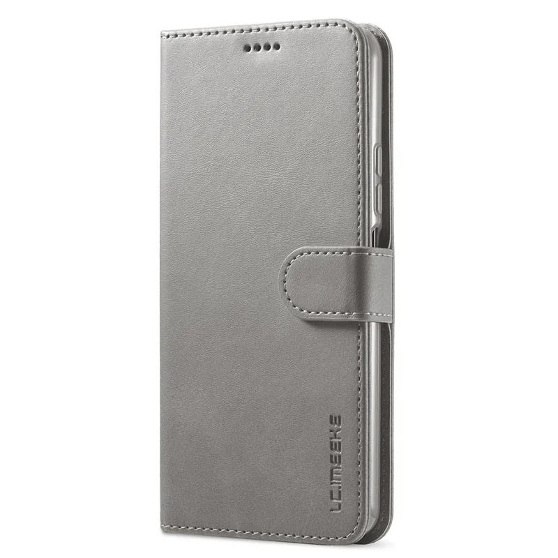 LC.IMEEKE For Xiaomi Redmi A1 4G / A2 4G Wallet Phone Case Calf Texture Stand Leather Phone Cover - Grey