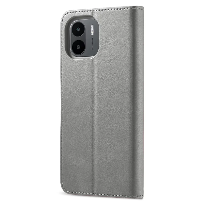 LC.IMEEKE For Xiaomi Redmi A1 4G / A2 4G Wallet Phone Case Calf Texture Stand Leather Phone Cover - Grey