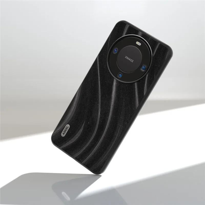 Étui de protection pour téléphone Huawei Mate 60 Série Milky Way ABEEL en cuir PU enduit de PC+TPU - Noir