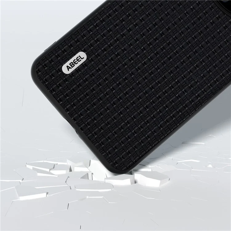 ABEEL For Huawei Mate 60 Pro Phone Case Luxury Texture Cowhide Leather Coated PC+TPU Cover - Black