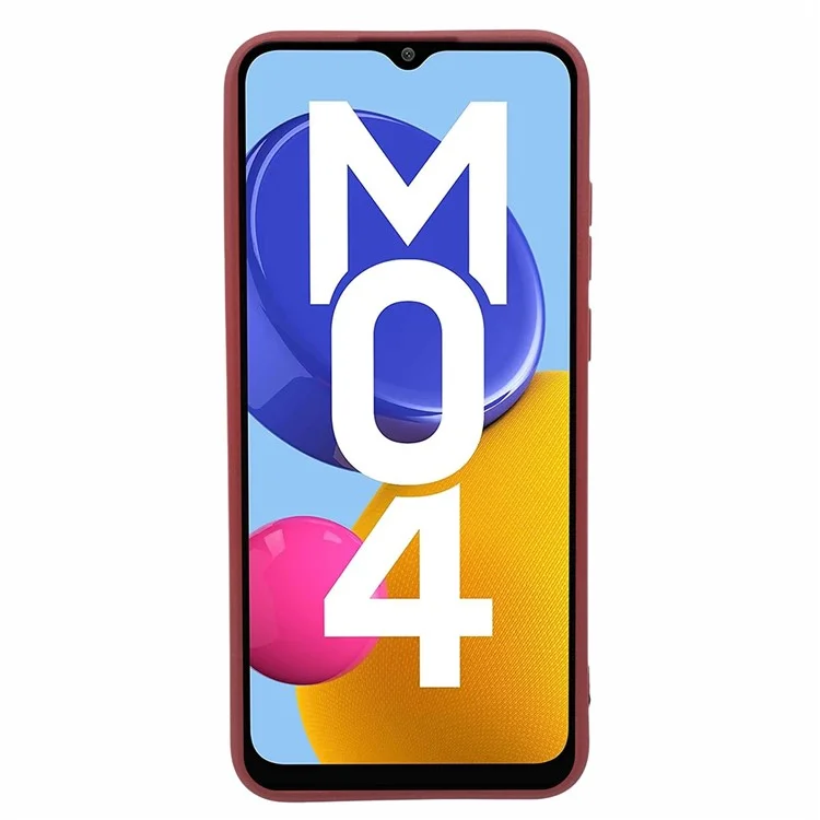 Funda de Teléfono TPU para Samsung Galaxy M04 4G / F04 4G / A04e 4G - Rojo Vino