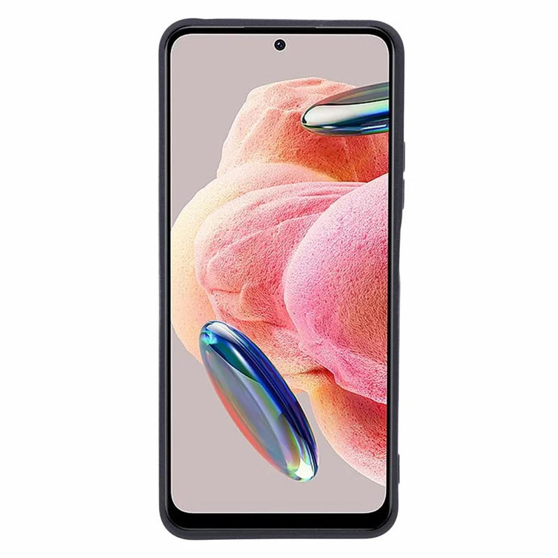 Per Xiaomi Redmi Note 12 4G TPU Phone Case Custodia retro opaca a doppia faccia anti-graffio - Nero