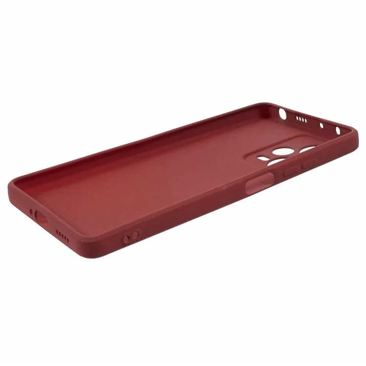 For Xiaomi Redmi Note 12 Pro 5G Phone Case Double-Sided Matte Flexible TPU Protective Cover - Wine Red