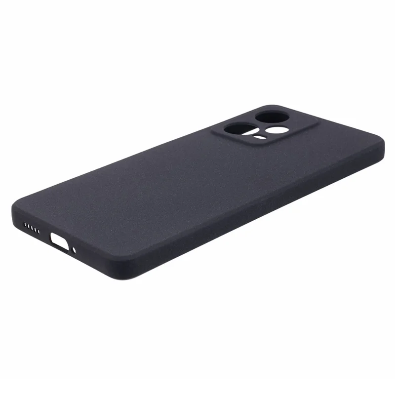 For Xiaomi Redmi Note 12 Pro 5G Phone Case Double-Sided Matte Flexible TPU Protective Cover - Black