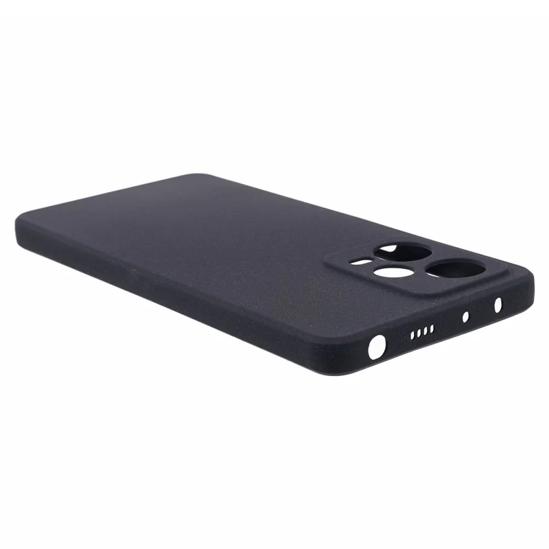 For Xiaomi Redmi Note 12 Pro 5G Phone Case Double-Sided Matte Flexible TPU Protective Cover - Black