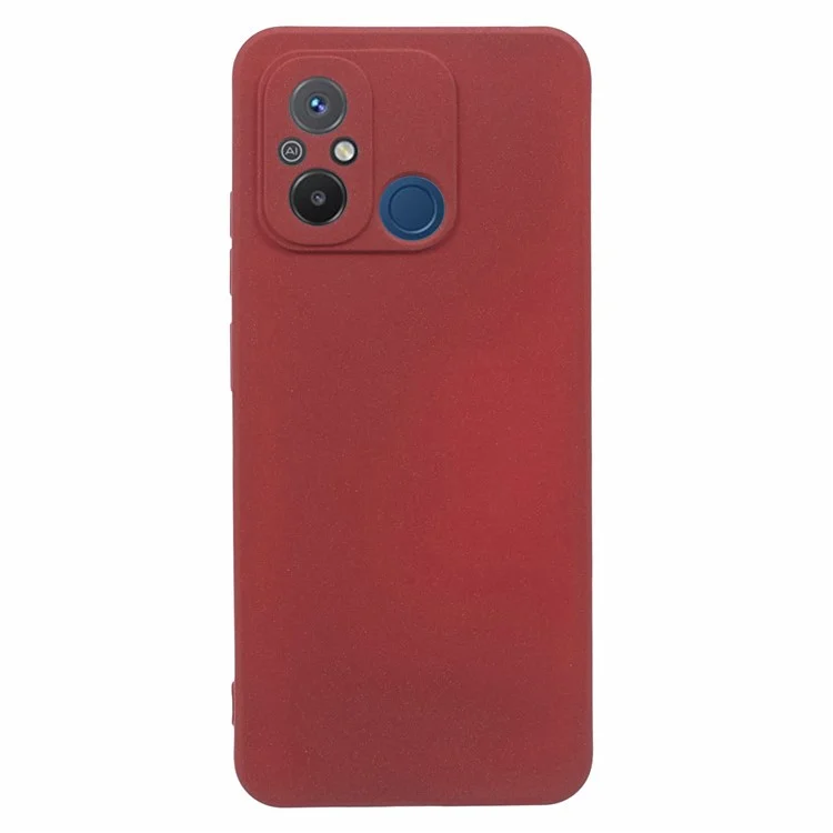 TPU Case for Xiaomi Redmi 12C 4G / Redmi 11A 4G / Poco C55 4G Double-Sided Matte Phone Back Cover - Wine Red