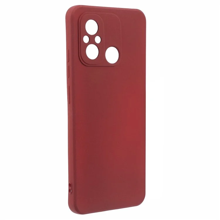 TPU Case for Xiaomi Redmi 12C 4G / Redmi 11A 4G / Poco C55 4G Double-Sided Matte Phone Back Cover - Wine Red