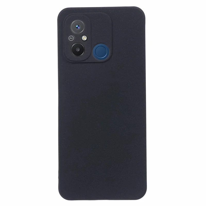 TPU Case for Xiaomi Redmi 12C 4G / Redmi 11A 4G / Poco C55 4G Double-Sided Matte Phone Back Cover - Black