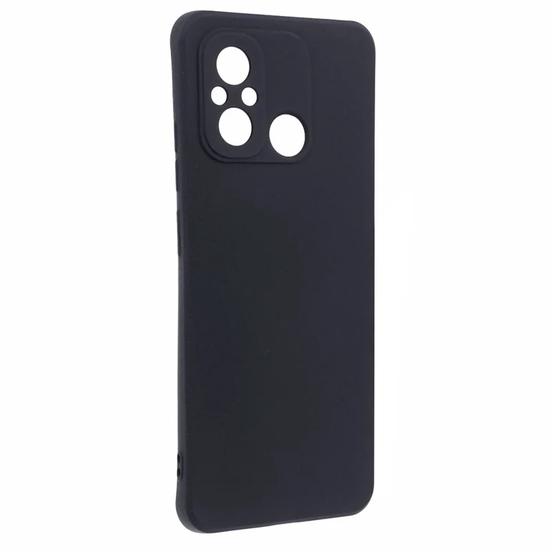TPU Case for Xiaomi Redmi 12C 4G / Redmi 11A 4G / Poco C55 4G Double-Sided Matte Phone Back Cover - Black
