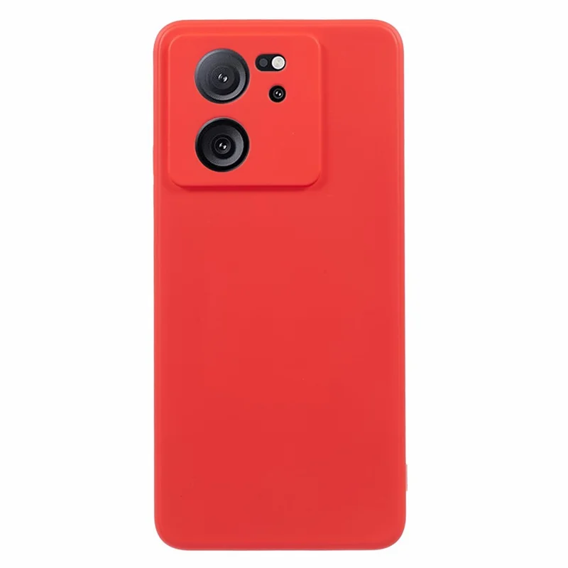 Rubberized TPU Phone Case for Xiaomi Redmi K60 Ultra / 13T / 13T Pro , Soft Fiber Lining Anti-Scratch Phone Cover - Red