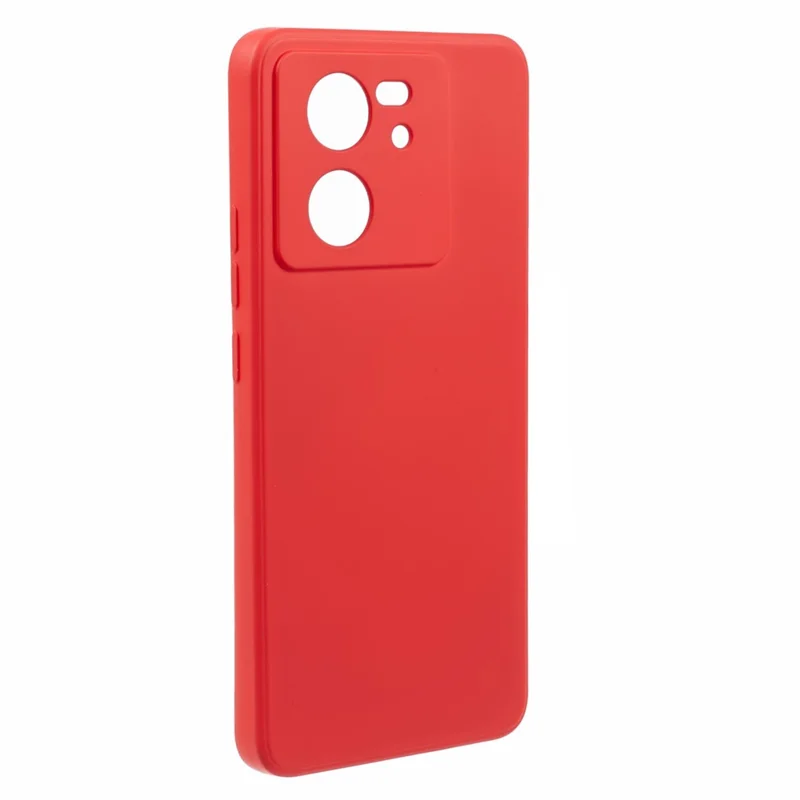 Rubberized TPU Phone Case for Xiaomi Redmi K60 Ultra / 13T / 13T Pro , Soft Fiber Lining Anti-Scratch Phone Cover - Red