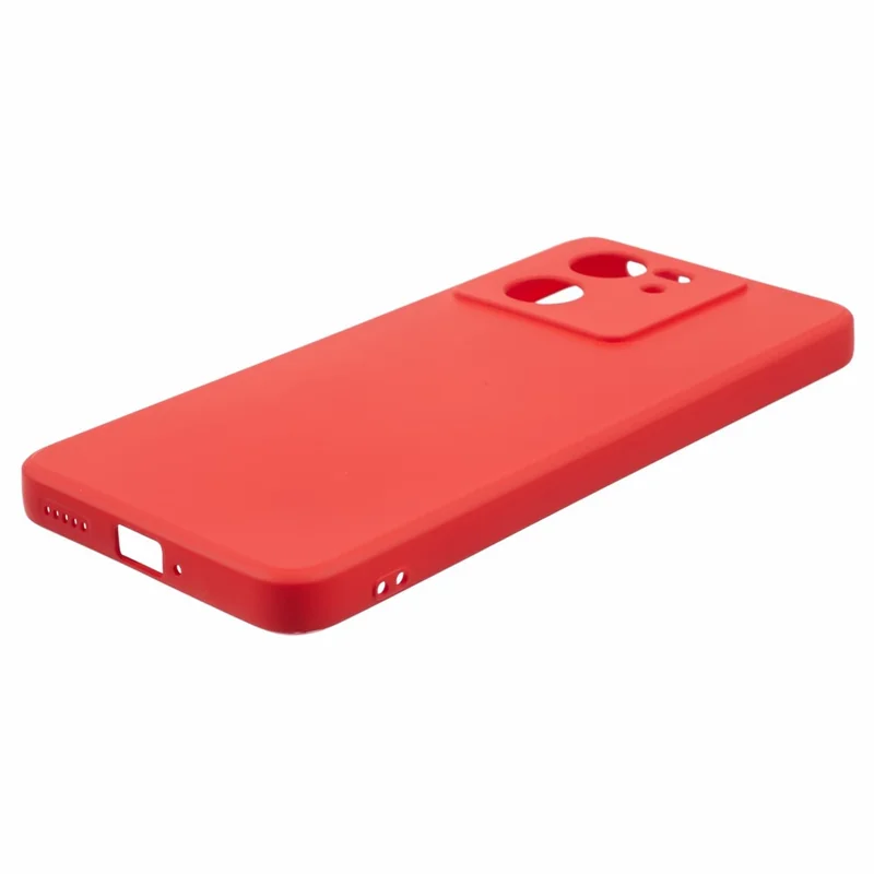Rubberized TPU Phone Case for Xiaomi Redmi K60 Ultra / 13T / 13T Pro , Soft Fiber Lining Anti-Scratch Phone Cover - Red