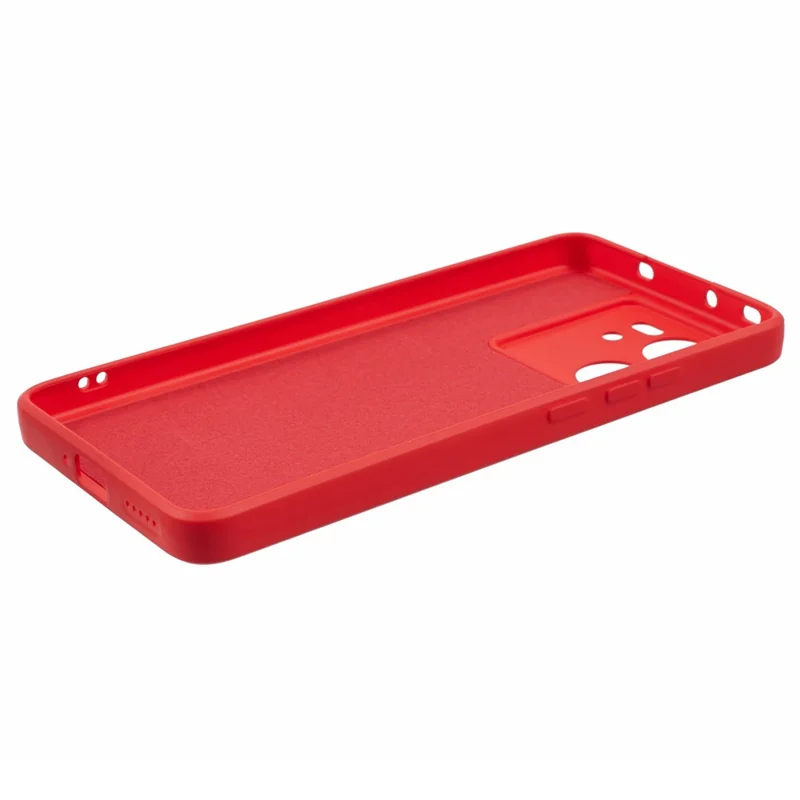 Rubberized TPU Phone Case for Xiaomi Redmi K60 Ultra / 13T / 13T Pro , Soft Fiber Lining Anti-Scratch Phone Cover - Red