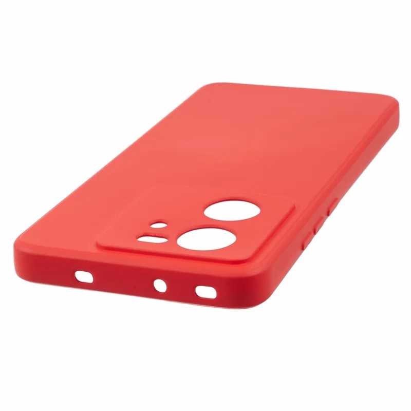Rubberized TPU Phone Case for Xiaomi Redmi K60 Ultra / 13T / 13T Pro , Soft Fiber Lining Anti-Scratch Phone Cover - Red