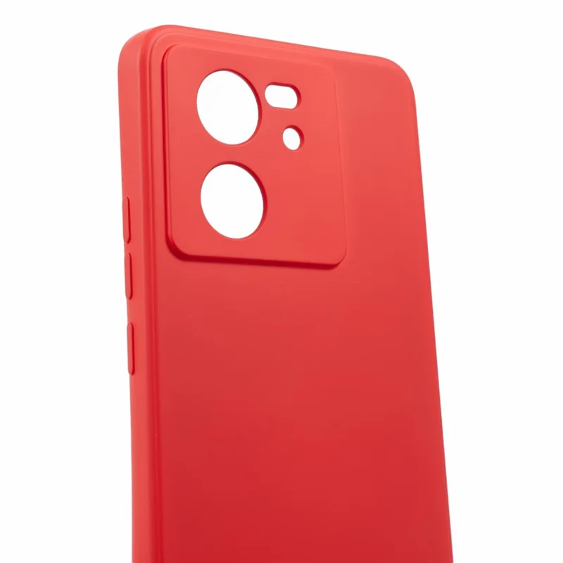 Rubberized TPU Phone Case for Xiaomi Redmi K60 Ultra / 13T / 13T Pro , Soft Fiber Lining Anti-Scratch Phone Cover - Red
