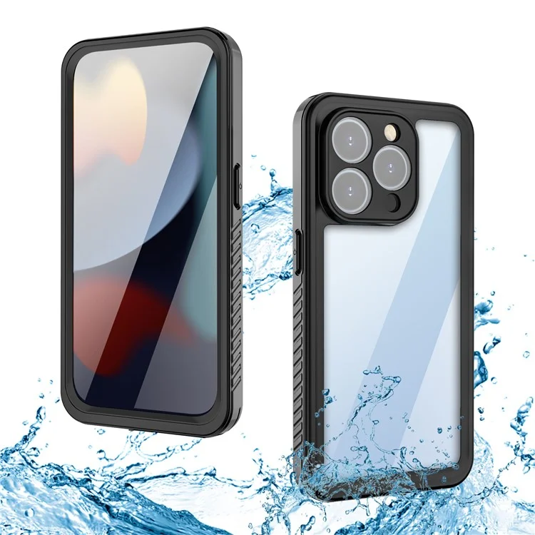 FS Series For iPhone 15 Pro IP68 Waterproof Drop-proof Phone Case Clear Back Diving Swimming Cover