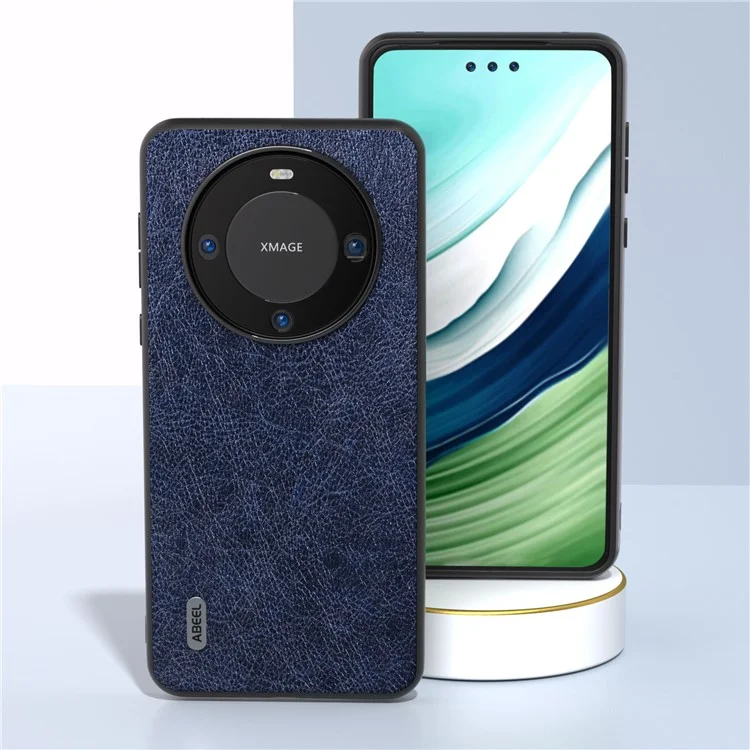ABEEL для Huawei Mate 60 Pro Чехол для телефона Ретро Litchi Texture Leather Coated TPU+PC Cover - Синий