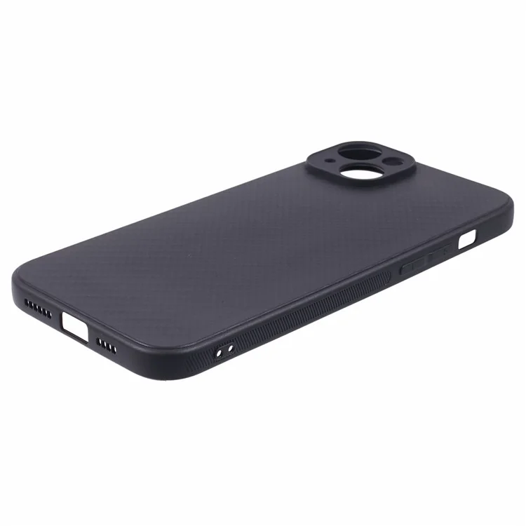 Carbon Fiber Texture TPU Case for iPhone 15 , Anti-scratch Protective Phone Cover