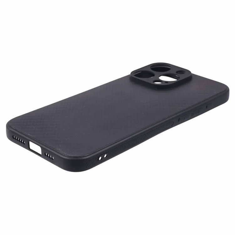Carbon Fiber Texture Phone Cover for iPhone 15 Pro , Non-slip TPU Protective Phone Case