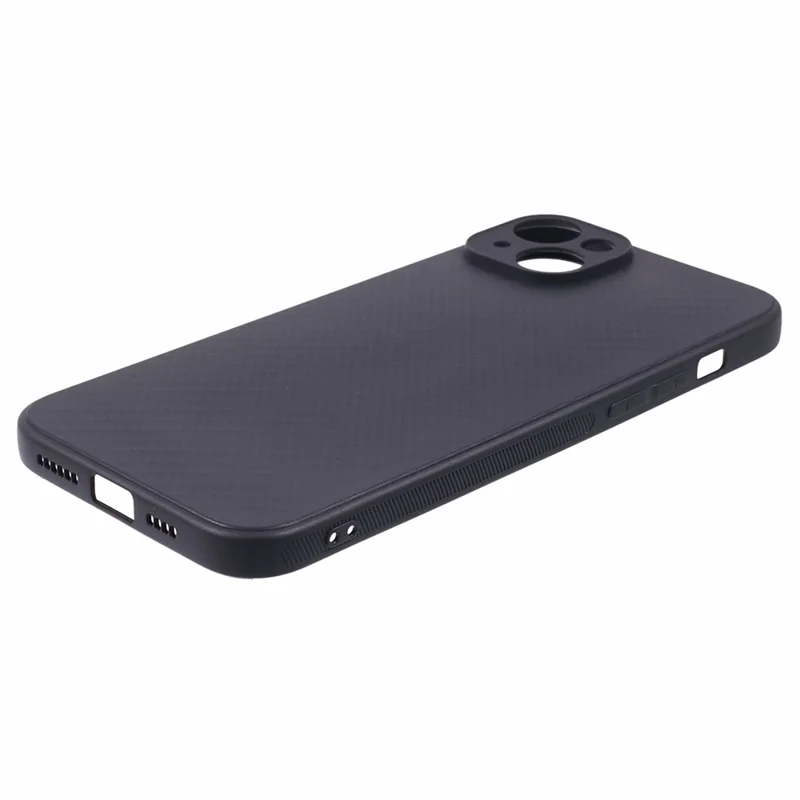 TPU-telefoonhoesje voor iPhone 15 Plus, hoesje met koolstofvezelstructuur, antislip, krasbestendig