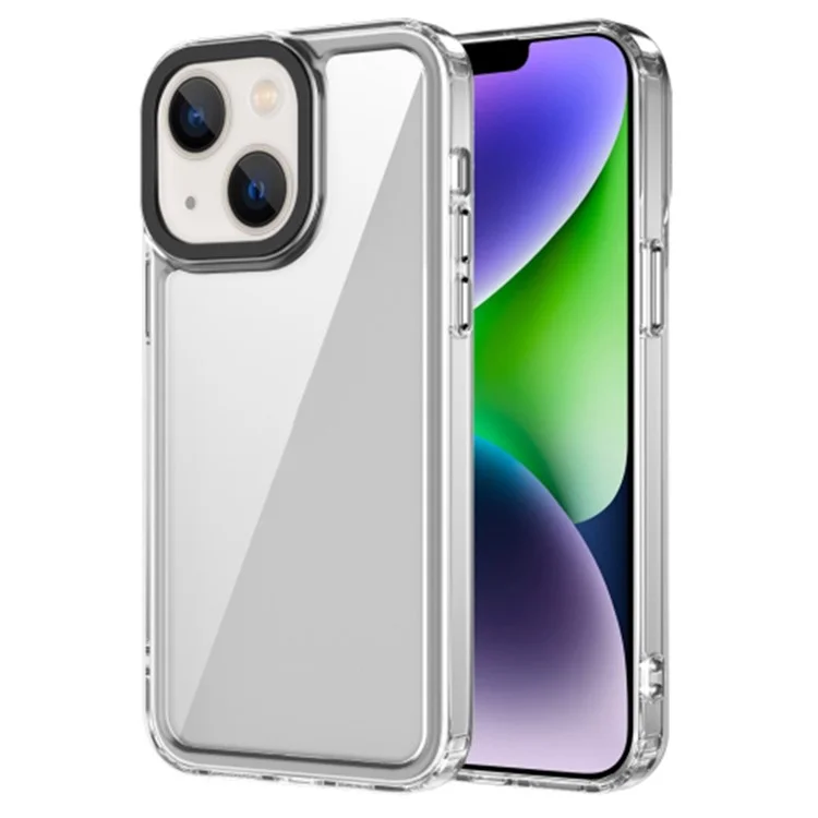 Crystal Clear Phone Case for iPhone 15 Plus , Shockproof TPU + PC Mobile Phone Cover - Transparent