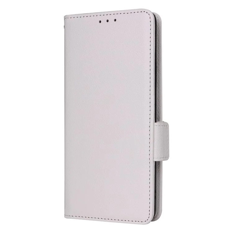 Für Xiaomi 13T / 13T Pro / Redmi K60 Ultra Handyhülle Anti-Kratzer Leder Litchi-Textur Brieftasche Ständer Cover mit Gurt - Weiß