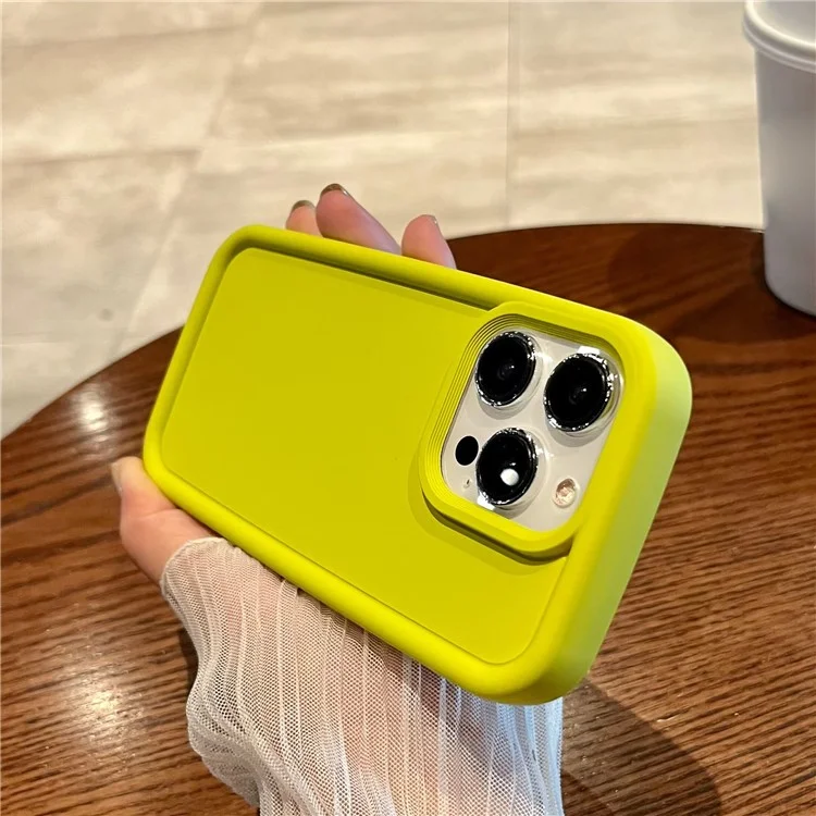 Per iPhone 15 Pro Custodia per Telefono in Silicone Antigraffio Copertura Protettiva per Telefono Cellulare - Giallo Caldo
