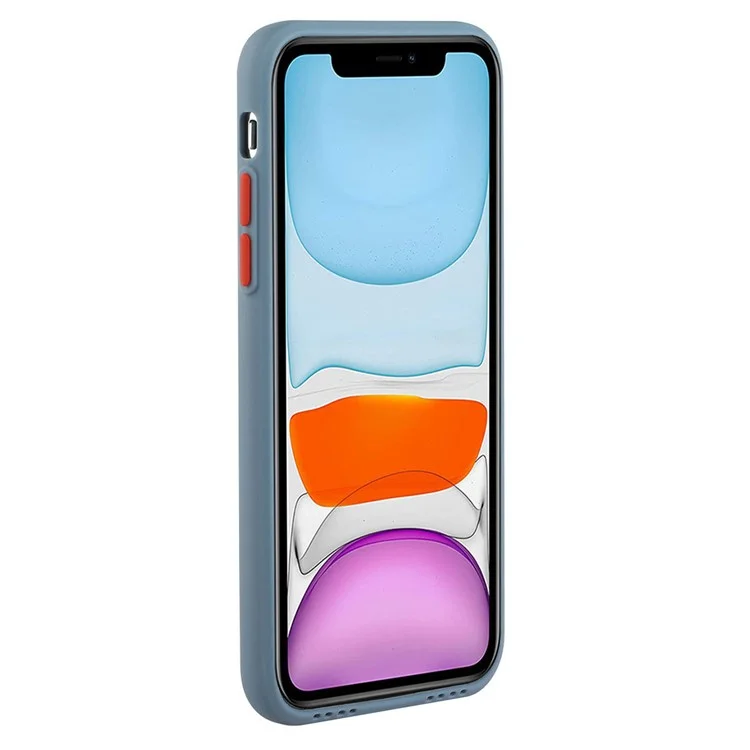 For iPhone 15 Pro TPU Phone Back Case Card Slot Design Mobile Phone Protective Shell Cover - Blue