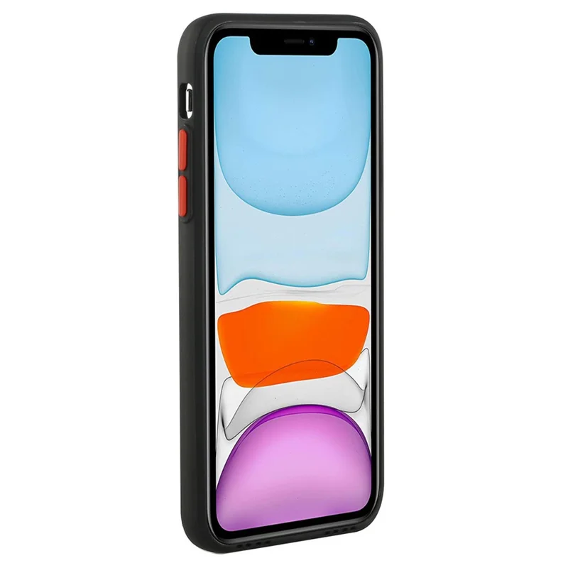 Para iPhone 15 Pro Max Capa de Telefone Resistente a Arranhões Anti-queda com Suporte para Cartão - Preto