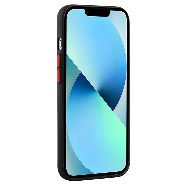 For iPhone 15 TPU Protective Phone Case Drop-proof Back Cover with Card Holder - Black
