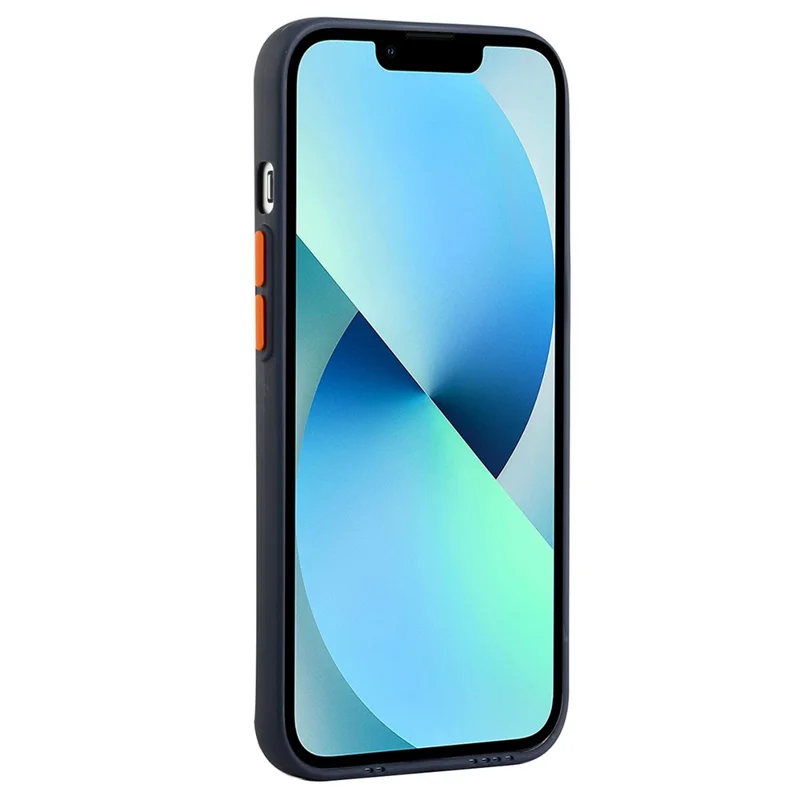 For iPhone 15 TPU Protective Phone Case Drop-proof Back Cover with Card Holder - Dark Blue