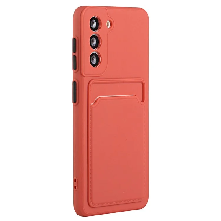 Pour Samsung Galaxy S23 FE Coque de protection antichute pour porte-cartes Coque de téléphone en TPU souple - Rose