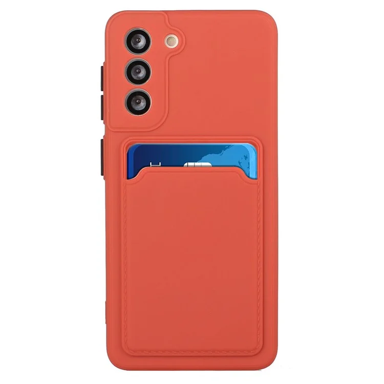 Pour Samsung Galaxy S23 FE Coque de protection antichute pour porte-cartes Coque de téléphone en TPU souple - Rose