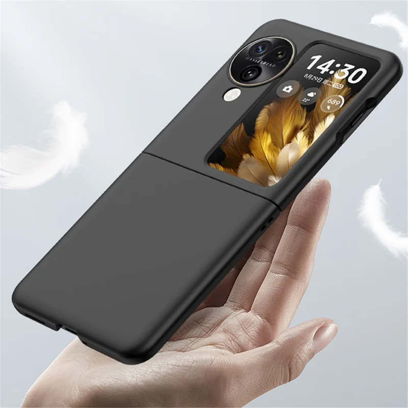 For Oppo Find N3 Flip 5G Slim PC Phone Case Skin-Touch Shockproof Cover - White