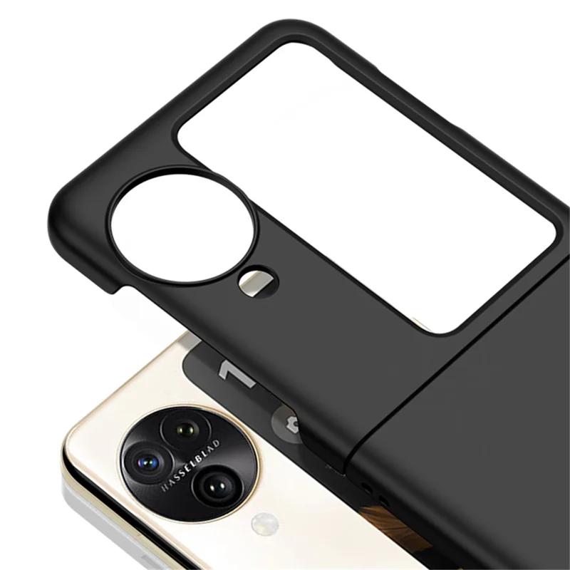 For Oppo Find N3 Flip 5G Slim PC Phone Case Skin-Touch Shockproof Cover - White