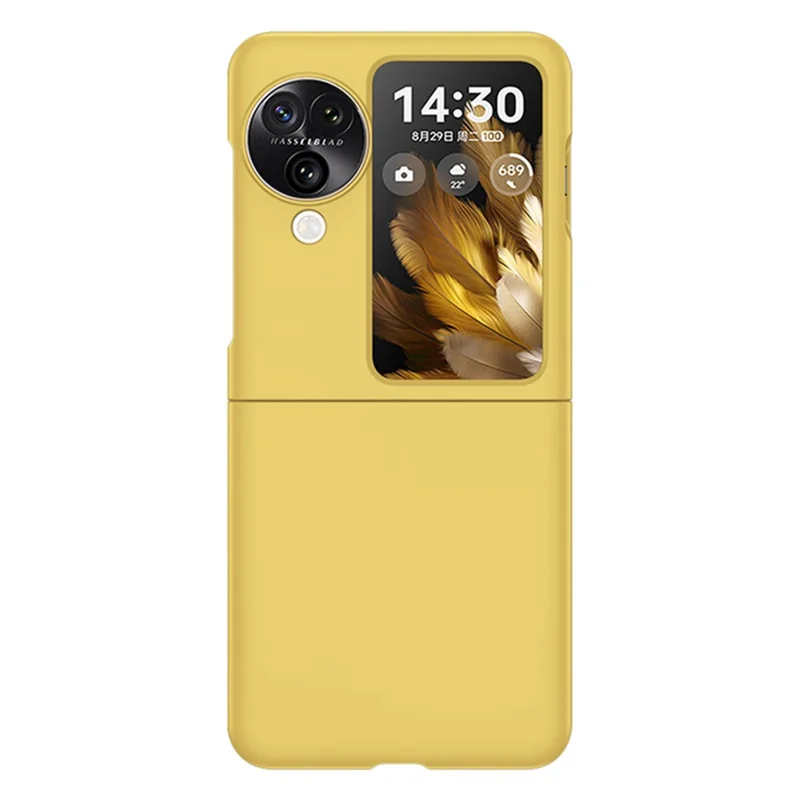 Per Oppo Find N3 Flip 5G Slim PC Phone Case Skin-Touch Shockproof Cover - Giallo