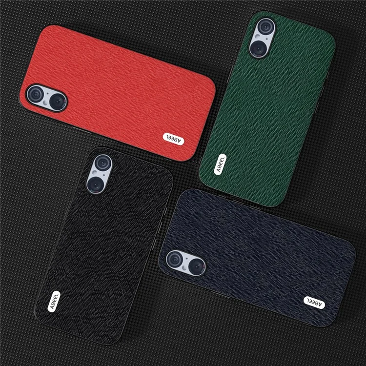 ABEEL For Sony Xperia 5 V Cowhide Leather+TPU+PC Phone Case Cross Texture Anti-drop Cover - Green