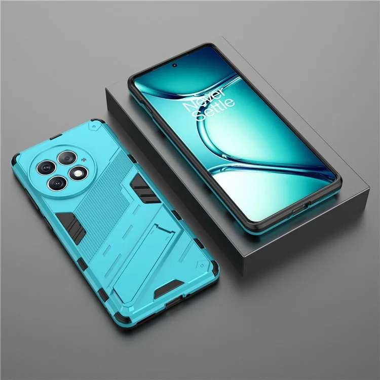 For OnePlus Ace 2 Pro 5G Drop-proof Case PC+TPU Kickstand Protective Phone Cover - Baby Blue