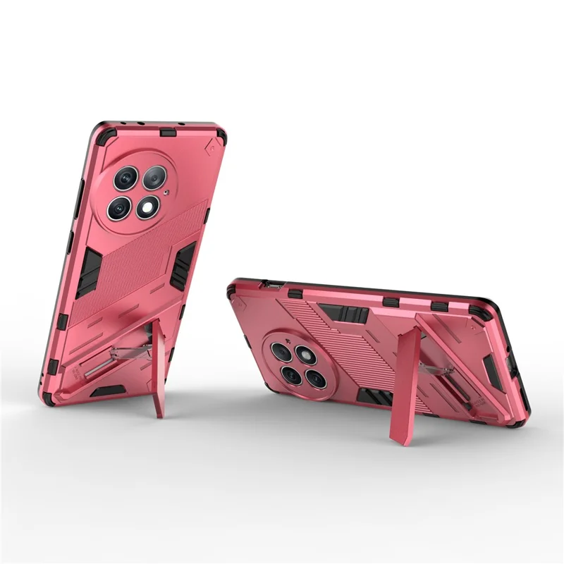 For OnePlus Ace 2 Pro 5G Drop-proof Case PC+TPU Kickstand Protective Phone Cover - Rose