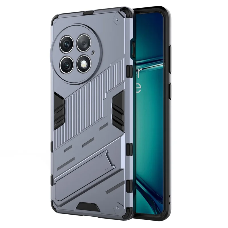 For OnePlus Ace 2 Pro 5G Drop-Proof Case PC+TPU Kickstand Protective Phone Cover - Grey