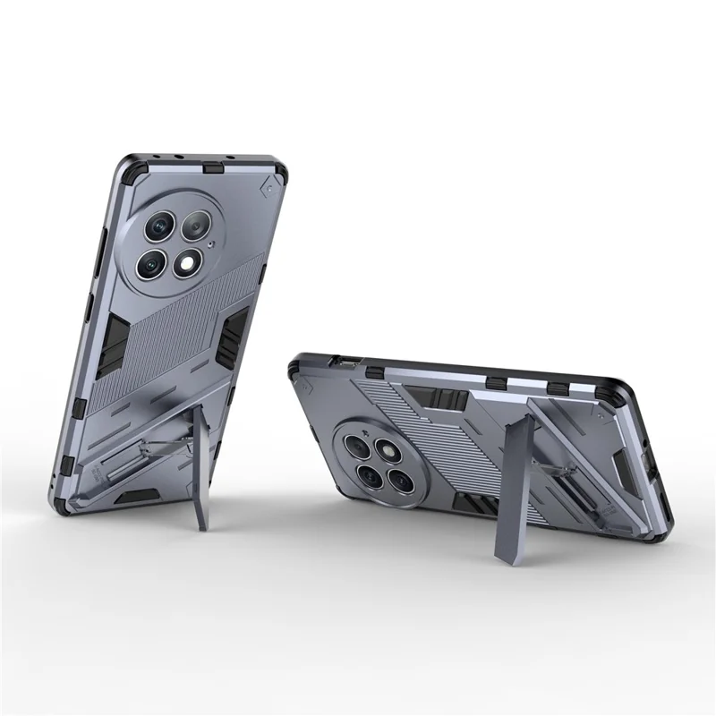 For OnePlus Ace 2 Pro 5G Drop-Proof Case PC+TPU Kickstand Protective Phone Cover - Grey