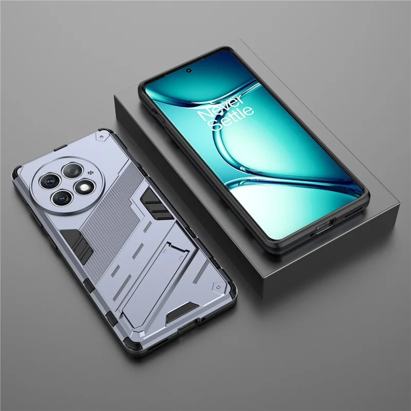 For OnePlus Ace 2 Pro 5G Drop-Proof Case PC+TPU Kickstand Protective Phone Cover - Grey
