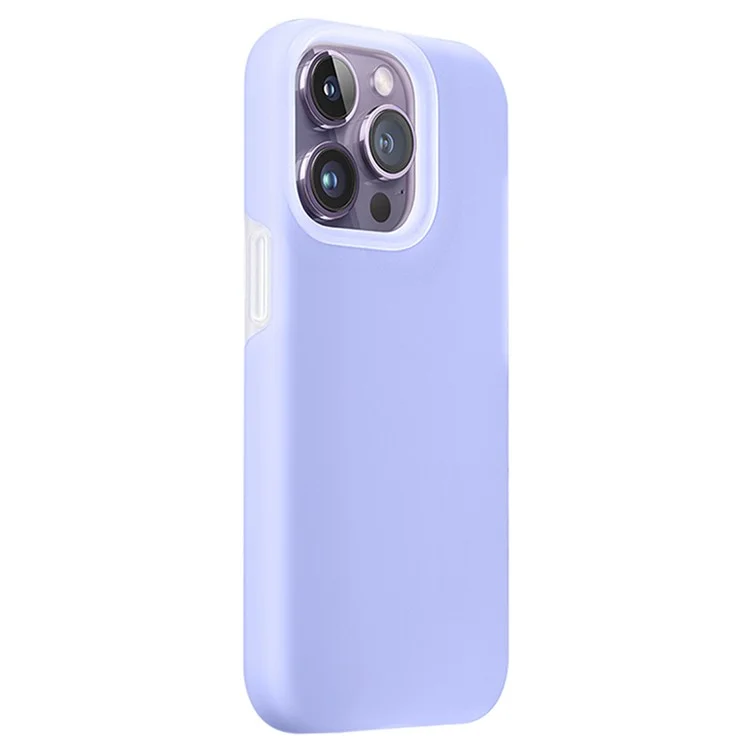XUNDD Jelly Series Phone Case for iPhone 15 Pro , Microfiber Lining Liquid Silicone+PC Back Cover - Purple