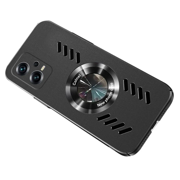 For Xiaomi Redmi Note 12 Pro+ 5G Heat Dissipation Holes PC+Acrylic Shockproof Cover Phone Case Compatible with MagSafe - Black