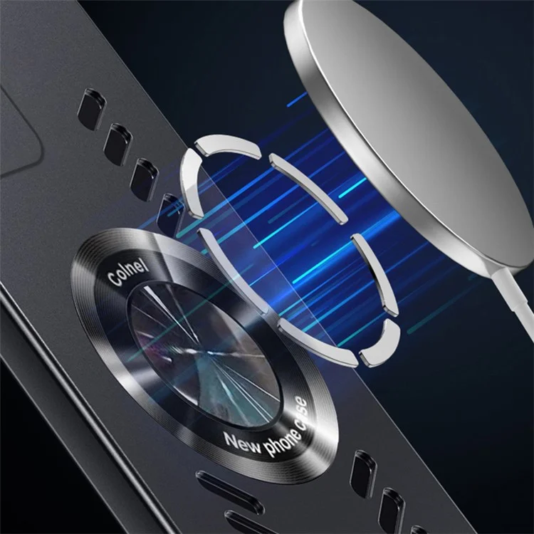 For Xiaomi Redmi Note 12 Pro+ 5G Heat Dissipation Holes PC+Acrylic Shockproof Cover Phone Case Compatible with MagSafe - Black