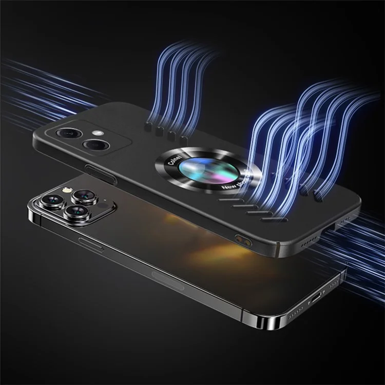 For Xiaomi Redmi Note 12 Pro+ 5G Heat Dissipation Holes PC+Acrylic Shockproof Cover Phone Case Compatible with MagSafe - Black
