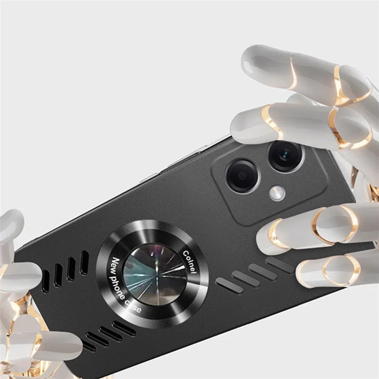 For Xiaomi Redmi Note 12 Pro+ 5G Heat Dissipation Holes PC+Acrylic Shockproof Cover Phone Case Compatible with MagSafe - Black