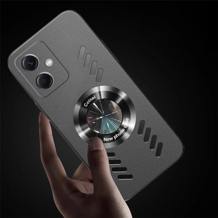 For Xiaomi Redmi Note 12 Pro+ 5G Heat Dissipation Holes PC+Acrylic Shockproof Cover Phone Case Compatible with MagSafe - Black